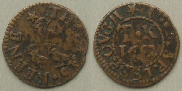 Marlborough, Thomas Keene 1652 farthing N5516